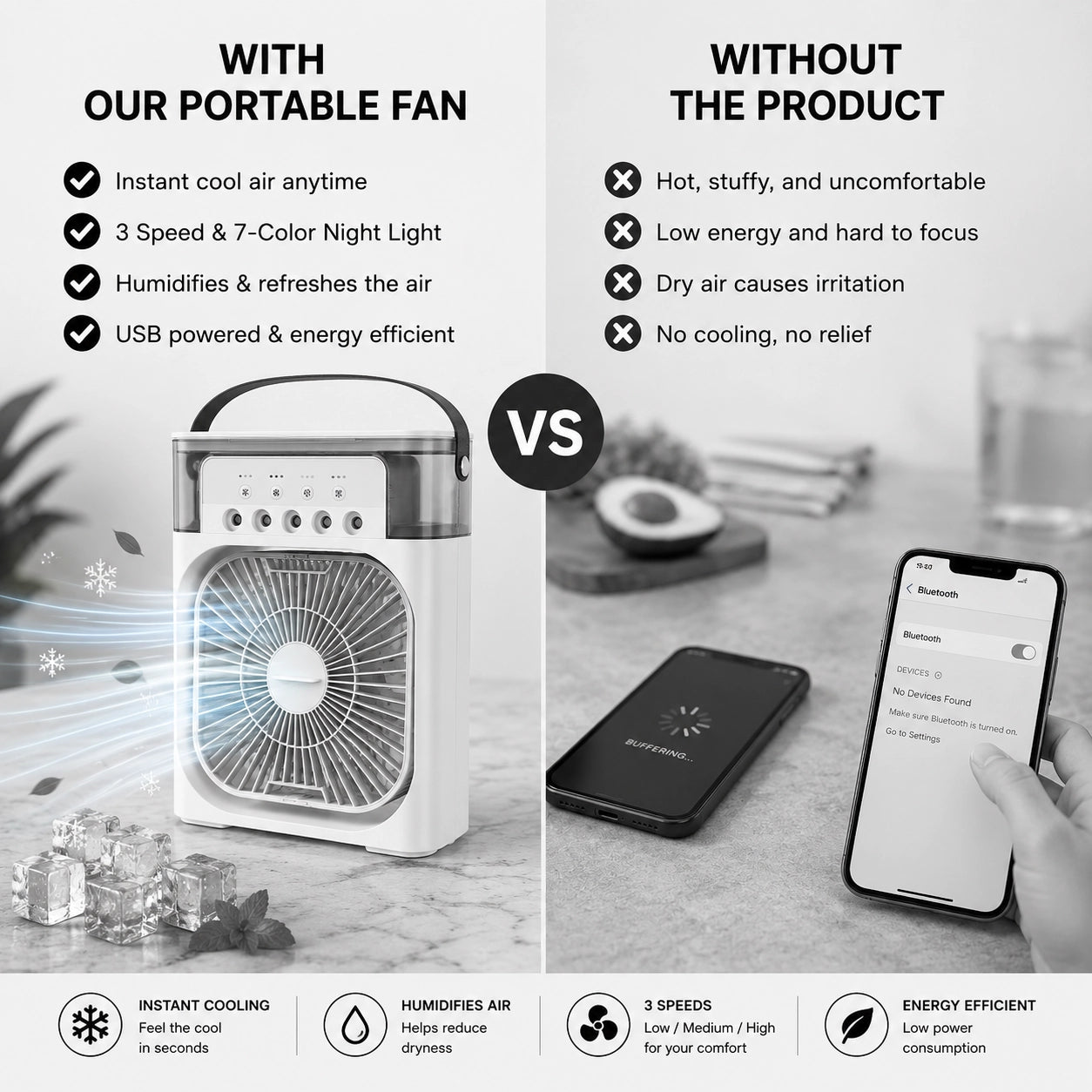 Vitonest™ | Portable Air Conditioners, 4-in-1 Evaporative Air Cooler